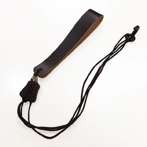 ウクレレ ストラップ KAMIYA #1400 革製 ブラック 黒 (ネックストラップ/フック式)(...