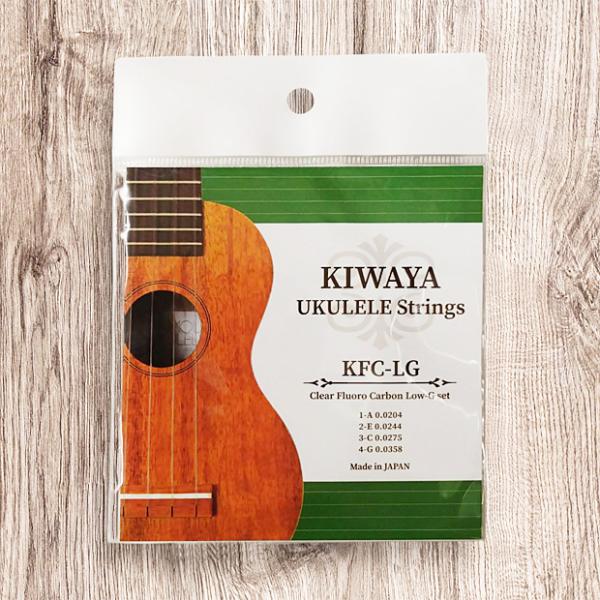 KIWAYA KFC-LG フロロLow-G弦付き ウクレレ弦4本セット クリアフロロカーボン弦 キ...