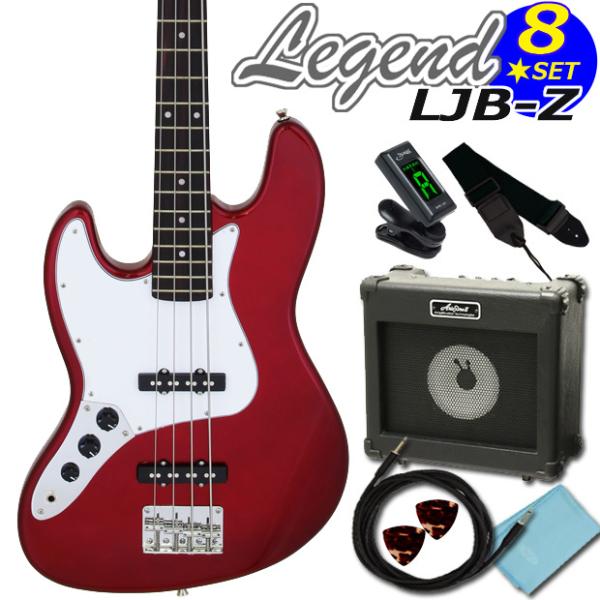 ベース 左利き 入門セット　Legend LJB-Z-LH/CA  左利きモデル   初心者入門セッ...
