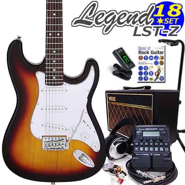 エレキギター 初心者 セット VOXアンプ ZOOM G1Four付 LST-Z/3TS Legen...