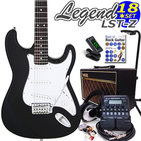 エレキギター 初心者 セット VOXアンプ ZOOM G1Four付　LST-Z/BKBK Lege...