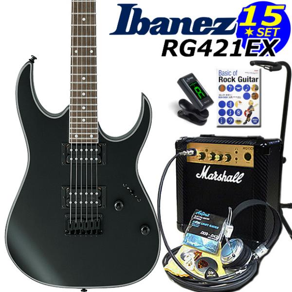 Ibanez アイバニーズ RG421EX BKF エレキギター マーシャルアンプ付 初心者セット1...