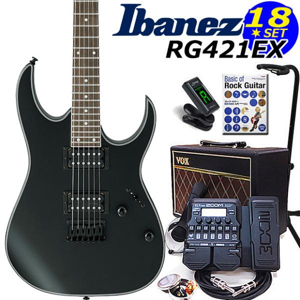 Ibanez アイバニーズ RG421EX BKF エレキギター 初心者セット18点　VOXアンプ　...