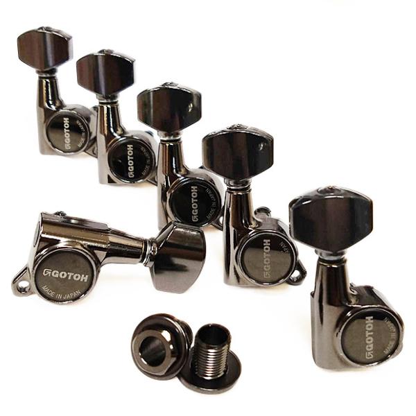 ゴトー ギター ペグ GOTOH SG381 07 CK(コスモブラック) L6 片側 6個セット ...