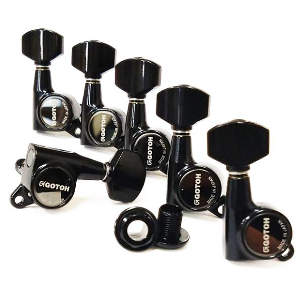 ゴトー ギター ペグ GOTOH SG381 07 B L6 ブラック 片側 6個セット 【SG38...