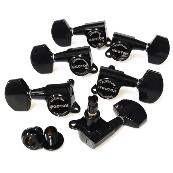 GOTOH SG381 MG AB01 マグナムロック B(ブラック) ゴトーギターペグ 両側 L3...