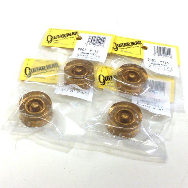 Guitarman SPEEDノブ  ゴールド  4個セット ♯2001ｘ4【ネコポス(旧速達メール...