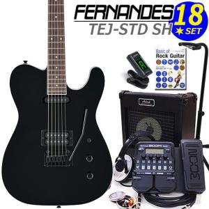 FERNANDES TEJ-STD SH BLK フェルナンデス エレキギター 初心者 セット 18点セット ZOOM G1XFour付き｜ebisound