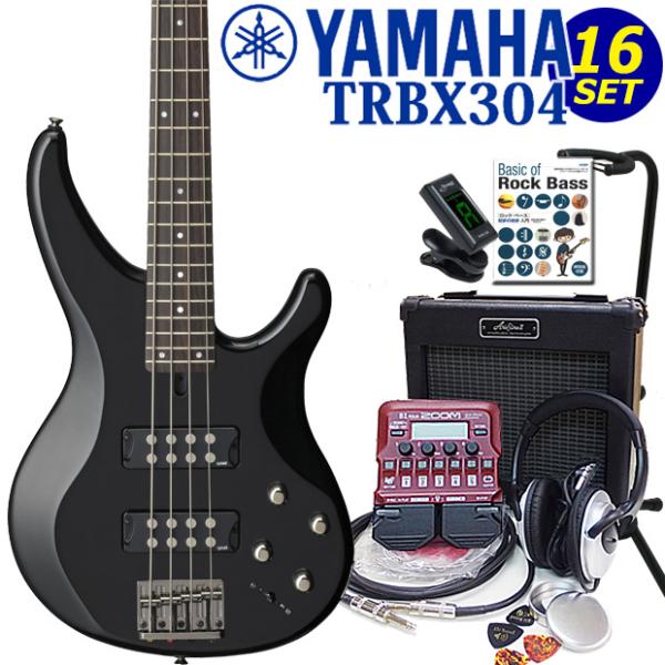 YAMAHA ヤマハ ベース TRBX304 BK  初心者 入門 ZOOM B1Four付 16点...