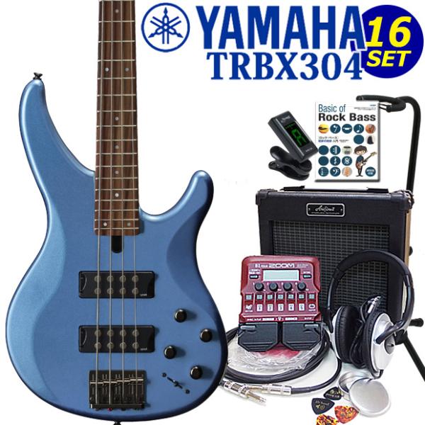 YAMAHA ヤマハ ベース TRBX304 FTB  初心者 入門 ZOOM B1Four付 16...