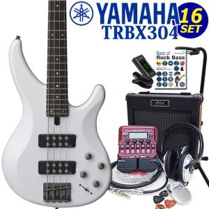 YAMAHA ヤマハ ベース TRBX304 WH  初心者 入門 ZOOM B1Four付 16点セット エレキベース｜ebisound