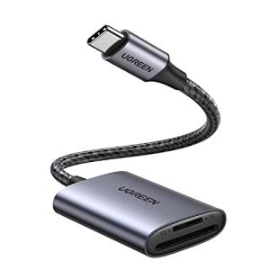 UGREEN USB-C カードリーダー SD MicroSD 2枚カード同時読取 アルミ合金製 放熱性良い タイプC OTG機能 Androi｜えびすストア