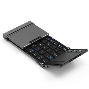 iClever Bluetooth ワイヤレス キーボード 折り畳み モバイルキーボード タッチパッド付き マルチペアリング USB ipad｜ebisstore333