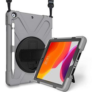 ProCase iPad 9/8/7 ショルダーケース 10.2”肩掛け式 耐衝撃カバー（2021 2020 2019) ペン収納 360°回転｜えびすストア