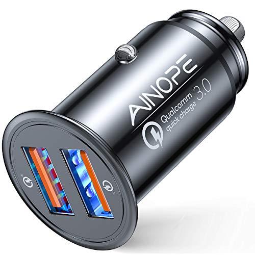 AINOPE シガーソケット usb [デュアルQC3.0ポート] 36W/6A 超小型 カーチャー...