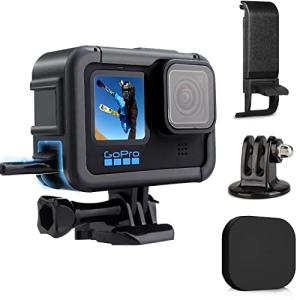 FitStill GoPro Hero12/11/10/9 フレームタイプのカメラ保護アクセサリー カメラフレーム サイドカバーとレンズカバー付｜ebisstore333