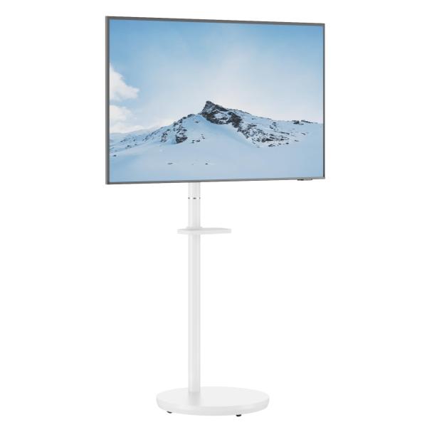 METIYA 小型 テレビスタンド 白 移動式 キャスター付き テレビ台 壁寄せ tvスタンド 49...