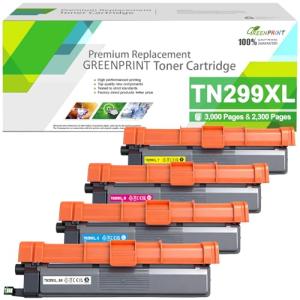 互換品TN299XL 299XL 4色互換トナーカートリッジ TN299XLBK/C/M/Y 大容量 ブラック 約3000ページ、カラー 約2300ペ
