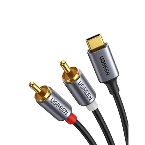 UGREEN USB-C to 2RCA 変換 オーディオケーブル 赤/白 DACチップ搭載 HiF...