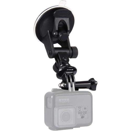 PULUZ gopro フロントガラス カメラ 吸盤マウント GoProカーマウント用 車体、窓、カ...