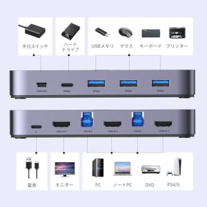 KVM切替器 2入力1出力 KVM 切り替え器...の詳細画像2
