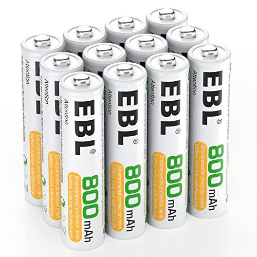 EBL 単4電池 充電式 12個パック 充電池セット 約1200回繰り返し充電可能 ニッケル水素電池...