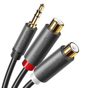 UGREEN RCA 3.5mm 変換 ステレオミニ イヤホンジャック RCA ケーブル 赤白 オーディオ HiFi音質 ステレオアンプ、スピー｜ebisstore333