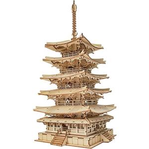 Rolife 立体パズル 木製 3Dウッドパズル 子どもプレゼント 男の子 プレゼント 人気 クリスマス プレゼント 五重塔 大人向け 大人への