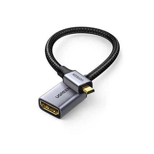 UGREEN Micro HDMI延長ケーブル Micro HDMI to HDMI変換アダプター ...