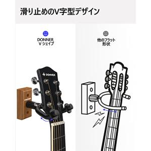 Donner ギターハンガー 壁掛け ブラック...の詳細画像4
