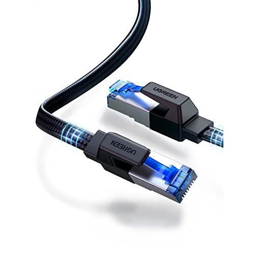 UGREEN LANケーブル カテゴリー8 RJ45 メッシュ素材 ギガビット40Gbps/2000...