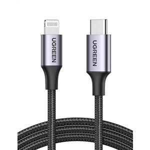 UGREEN USB-C Lightningケーブル【MFi認証取得 PD対応 1M】急速充電 ライトニングケーブル 高耐久 ナイロン編みiPh