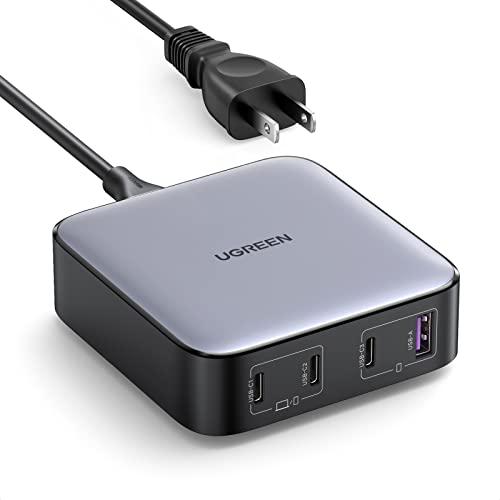 UGREEN Nexode PD 充電器 100W 4ポート 卓上 USB-C×3 USB-A×1 ...