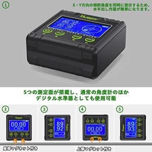Huepar デジタル角度計 2軸 水準器 傾...の詳細画像2