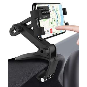 woleyi スマホ車載ホルダー クリップ式 携帯電話スタンド ダッシュボード/サンバイザー/バックミラー取り付 けスマートフォンマウントホルダ