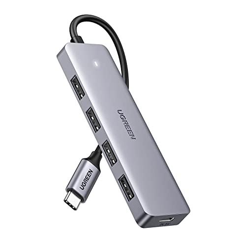 UGREEN USB-C ハブ Type-C USB3.0 4ポート拡張 15cmケーブル セルフパ...