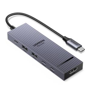 UGREEN Revodok USB-C ハブ 6in1 100W USB PD対応 4K 60Hz 10Gbps 高速データ転送