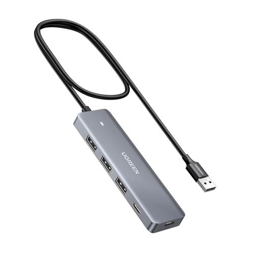 UGREEN USB3.0ハブ 3*USB3.0+1*USB-C 4ポートハブ 0.6M 給電用US...