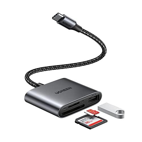 UGREEN 3in1 USB C SDカードリーダー USBポート拡張 多機能 MicroSD/S...