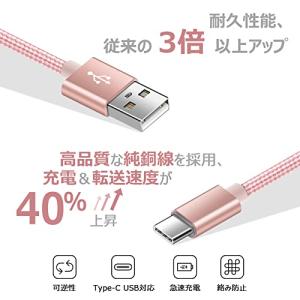 USB Type C ケーブル 2本セット&1...の詳細画像2