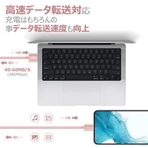 USB Type C ケーブル 2本セット&1...の詳細画像3
