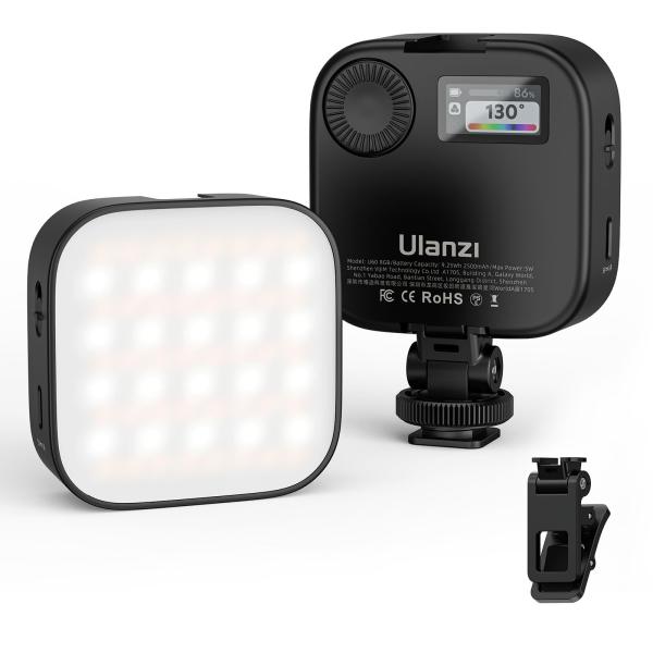 Ulanzi U60 LEDビデオライト 撮影用ライト RGB撮影ライト 充電式 2000mAh 2...
