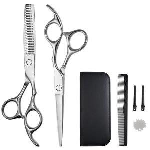 Dosi 散髪用ハサミ セット スキバサミ カットハサミ プロ仕様 切れ味抜群 髪切りハサミ ヘアカット 高級鍛造仕上 散髪 ハサミ シザー 美｜えびすストア