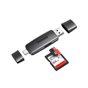 UGREEN SDカードリーダー Type-C OTG対応 1台2役 USB3.0 Microsd 2TBまで大容量カードに対応 Android