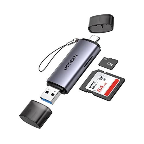 UGREEN カードリーダー USB-C/A SD TF 2in1 MicroSD 高速 USB3....