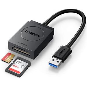 UGREEN カードリーダー USB 3.0 高速 SD TF カードリーダライタ 2スロットカード同時読み書き可能｜えびすストア