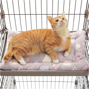 PAWZ Road 猫ベッド ペットベッド マット ケージ用 クッション 可愛い 人気 おしゃれ 両面使用 ズレ防止 滑り落ち防止 四隅紐付き