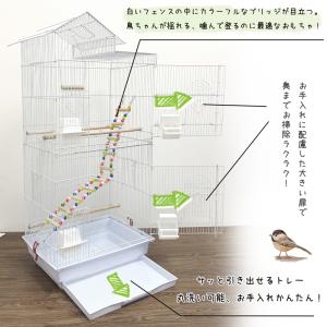 爆買 RAKU バードケージ 鳥カゴ 鳥小屋 ...の詳細画像3