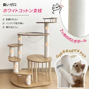 RAKU キャットタワー ねこタワー 子猫・短...の詳細画像2