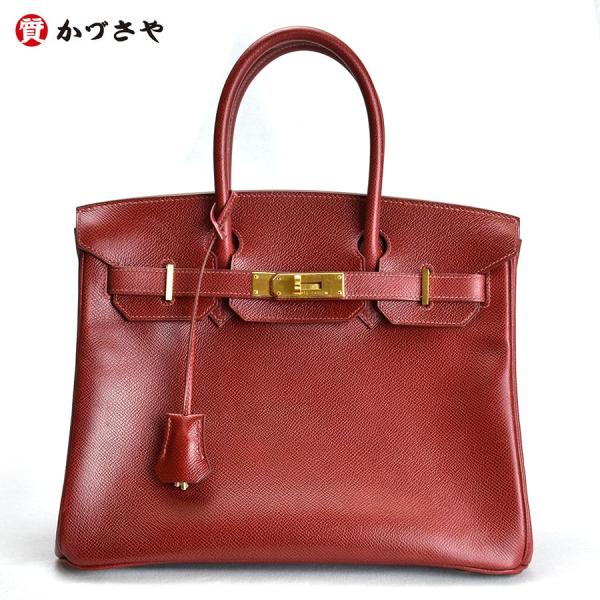 HERMES　エルメス　バーキン30　赤　ゴールド金具　リセ